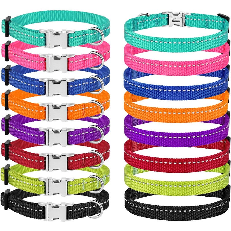 CollarDirect Reflective Dog Collar for a Small, Medium, Large Dog or Puppy with a Quick Release Buckle - Boy and Girl - Nylon Suitable for Swimming (7-11 Inch, Orange) - Image 4